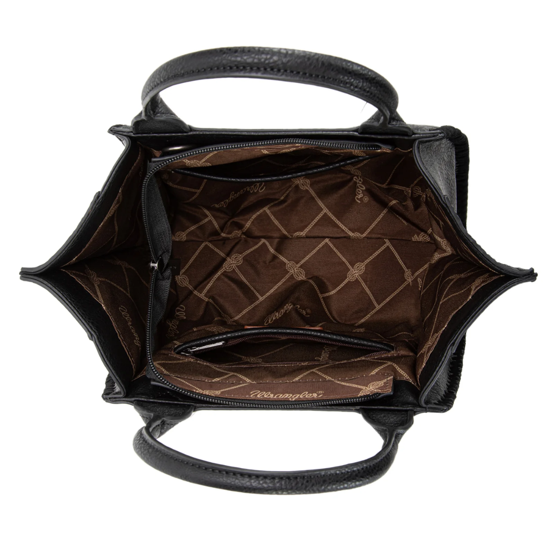 Wrangler Black Embroidered Concealed Carry Crossbody Tote WG145G-8300BK