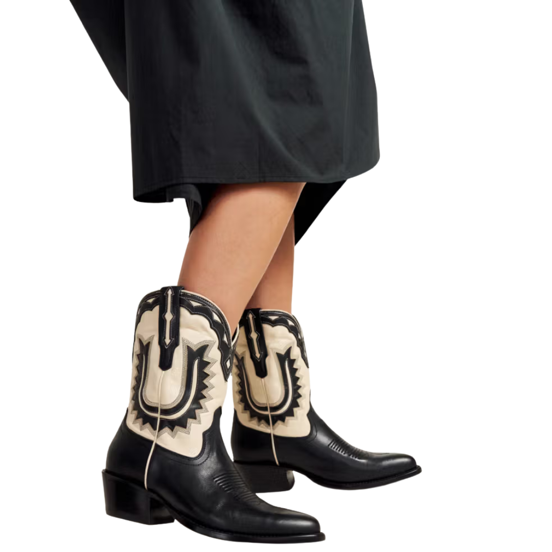 Tecovas Ladies The Jolene Midnight & Bone Western Boot 20016-MBN