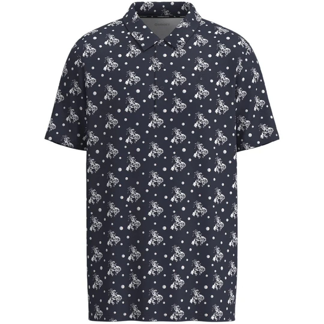 Hooey Men's The Weekender Graphic Navy & White Polo Shirt HP2601NVPR
