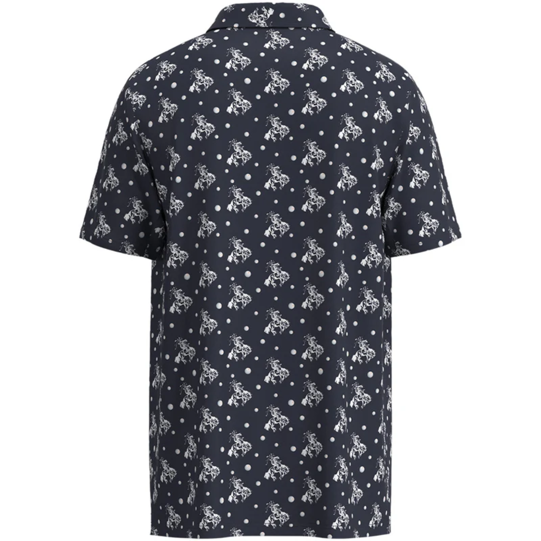 Hooey Men's The Weekender Graphic Navy & White Polo Shirt HP2601NVPR