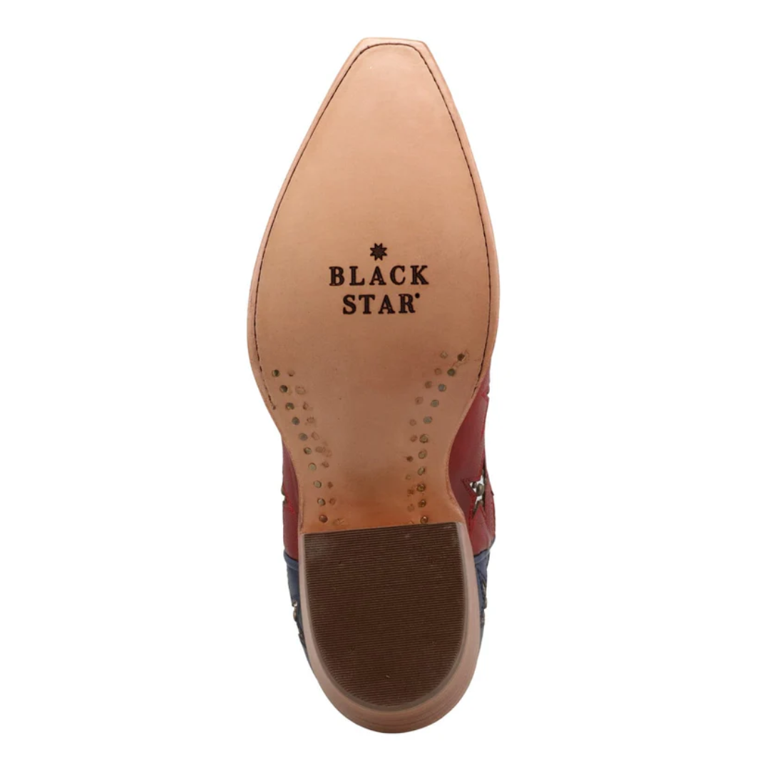 Black Star Ladies Marfa Stars Red White & Blue Leather Boots WBSN026