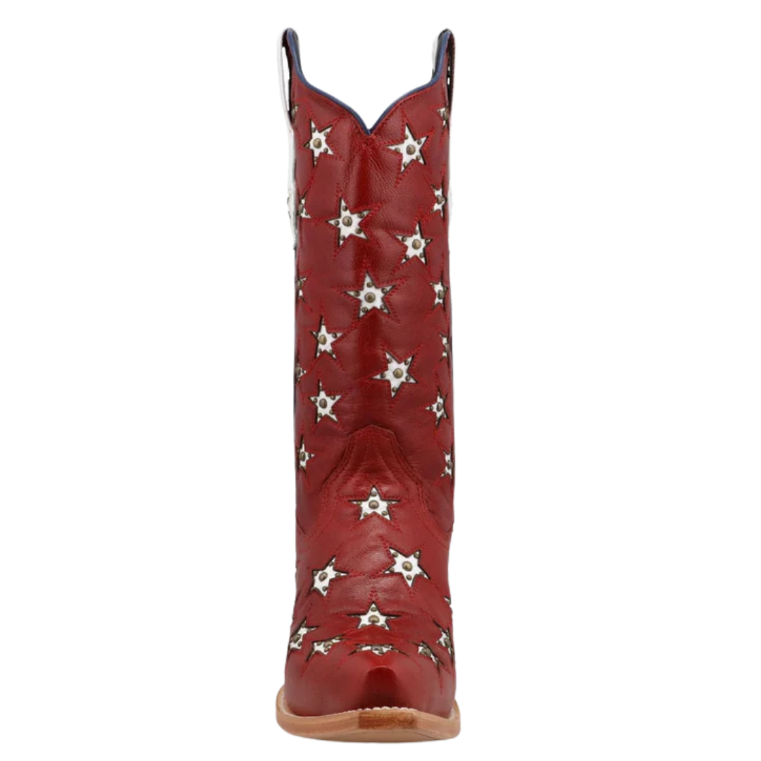 Black Star Ladies Marfa Stars Red White & Blue Leather Boots WBSN026