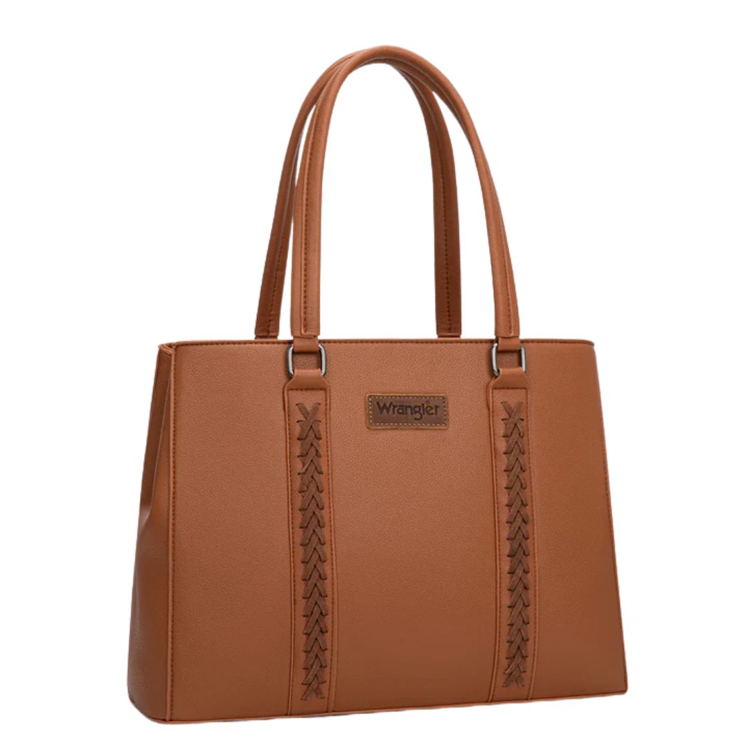 Wrangler Ladies Dual Compartment Carry-All Brown Tote WG387-8119BR