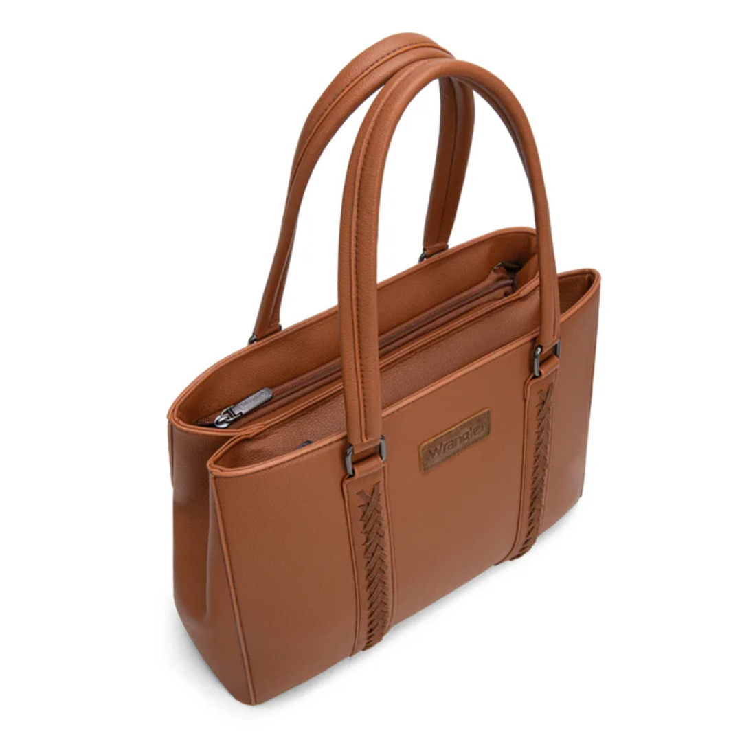 Wrangler Ladies Dual Compartment Carry-All Brown Tote WG387-8119BR