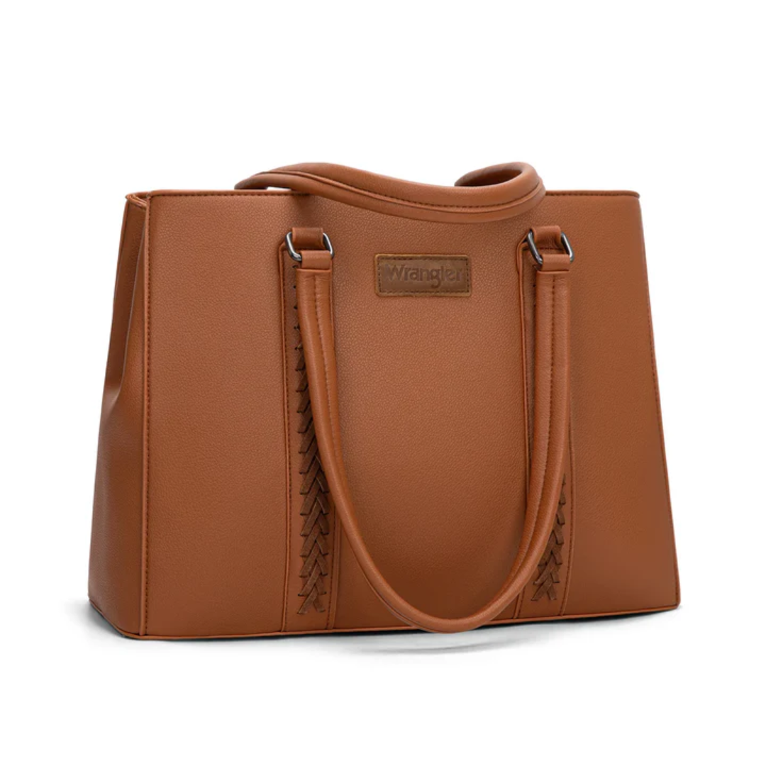 Wrangler Ladies Dual Compartment Carry-All Brown Tote WG387-8119BR