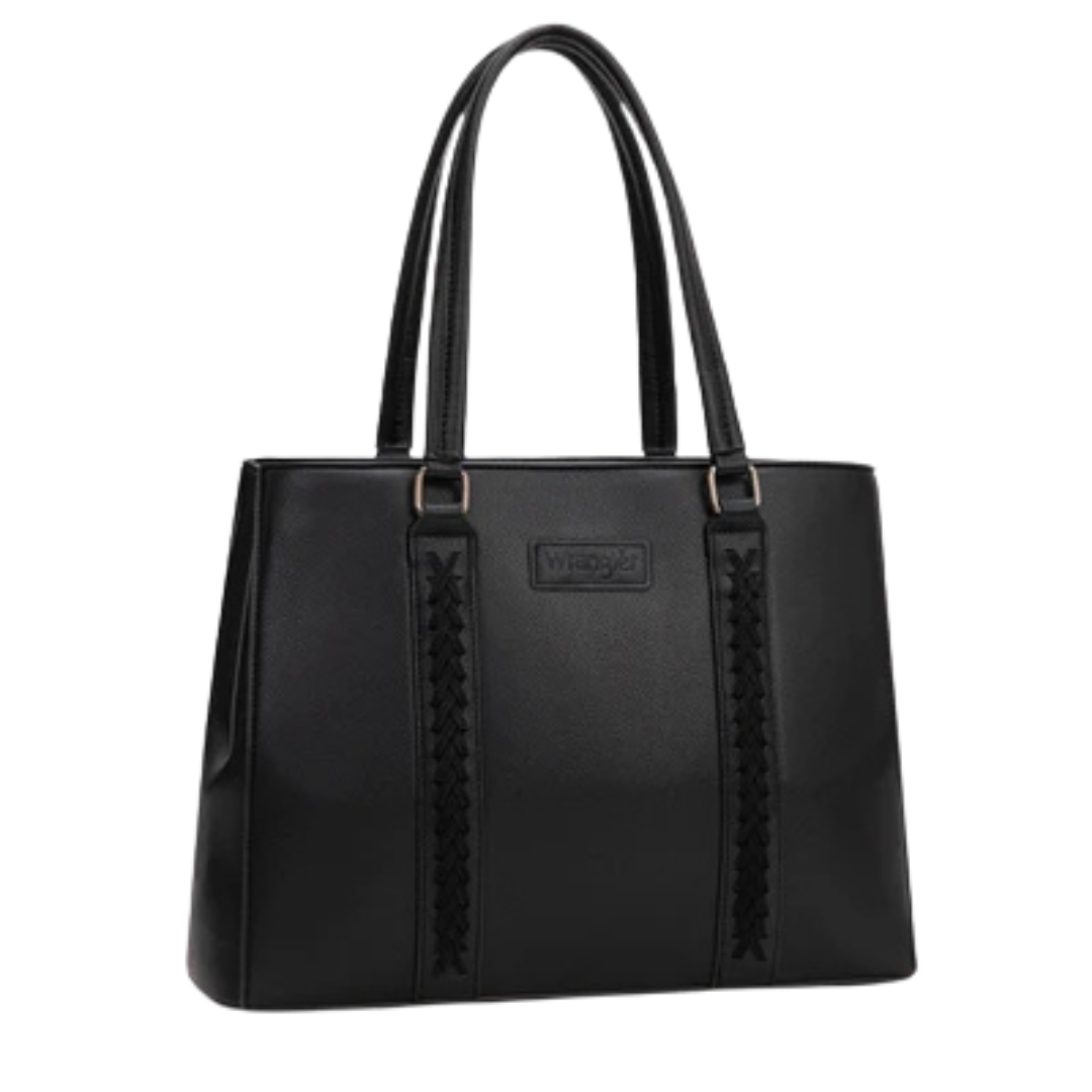 Wrangler Ladies Dual Compartment Carry-All Black Tote WG387-8119BK