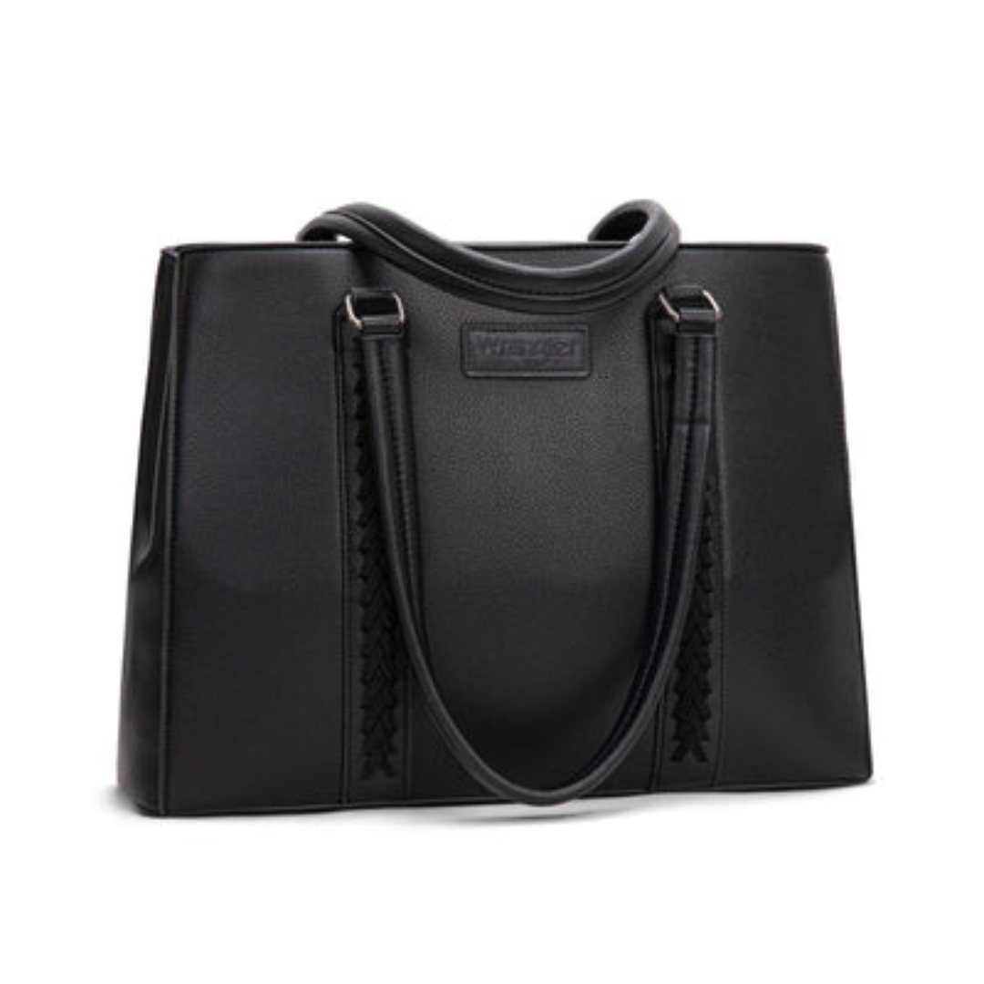 Wrangler Ladies Dual Compartment Carry-All Black Tote WG387-8119BK