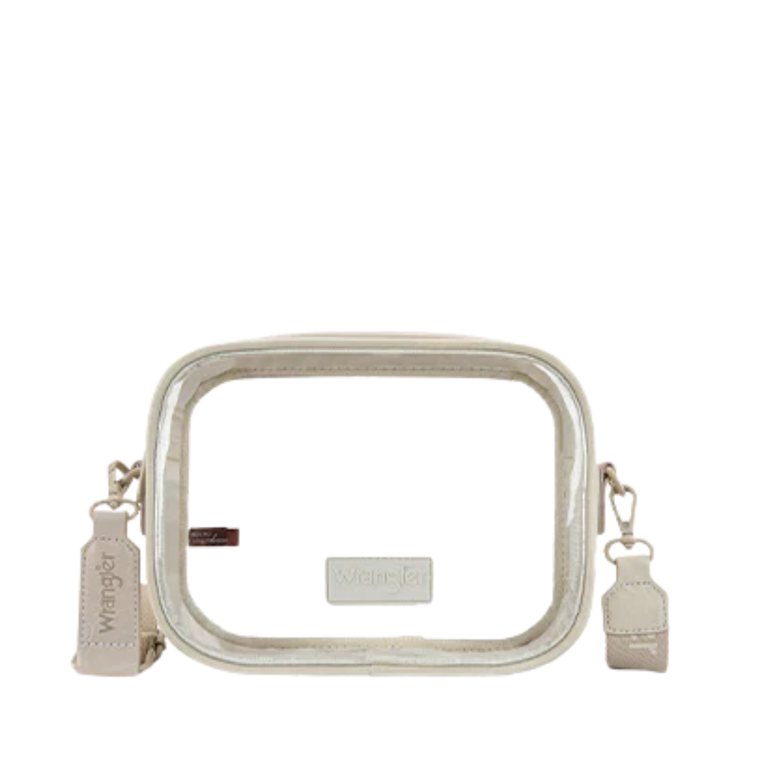 Wrangler Ladies Clear Beige Crossbody Stadium Bag WG229-603BG