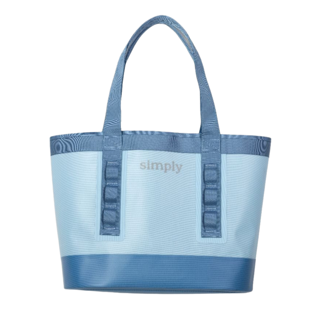 Simply Southern Ladies Tough Blue Tote 0126-SIMPLYTOTE-TOUGH-BLUE