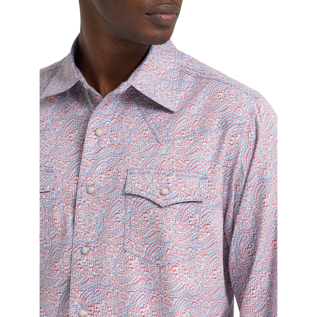 Wrangler Retro® Men's Premium Red Multi Paisley Snap Shirt 112378796