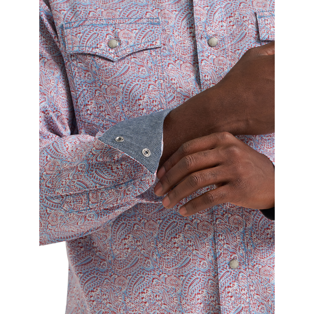 Wrangler Retro® Men's Premium Red Multi Paisley Snap Shirt 112378796
