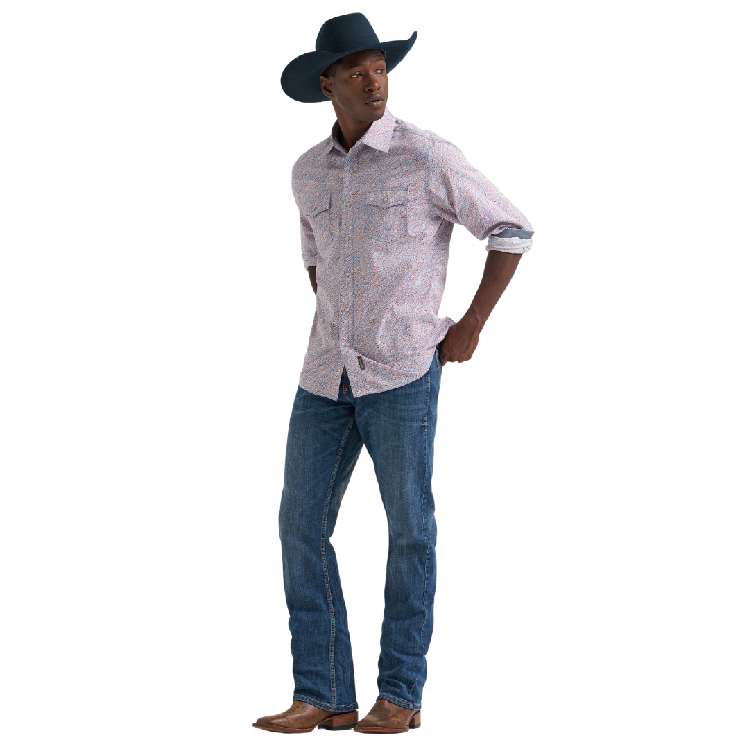 Wrangler Retro® Men's Premium Red Multi Paisley Snap Shirt 112378796