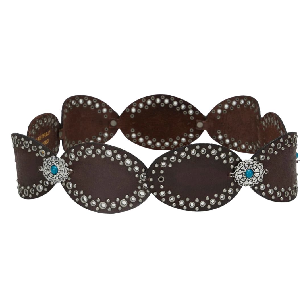 Loyal West Ladies Alta Bueno Dark Brown Leather Calfskin Belt LW-S25-214