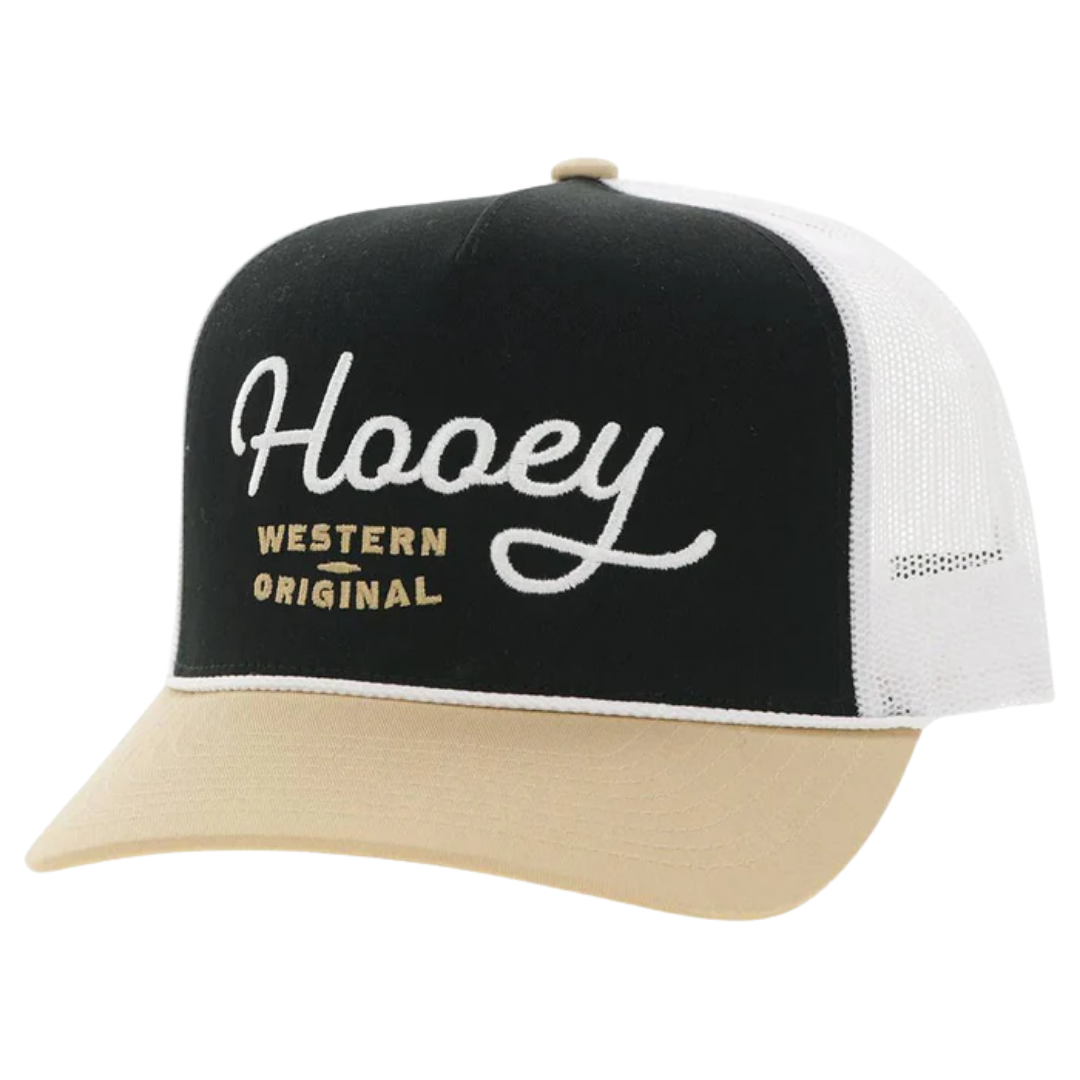 Hooey "OG" Black & White & Tan Trucker Cap 2660T-BKWH