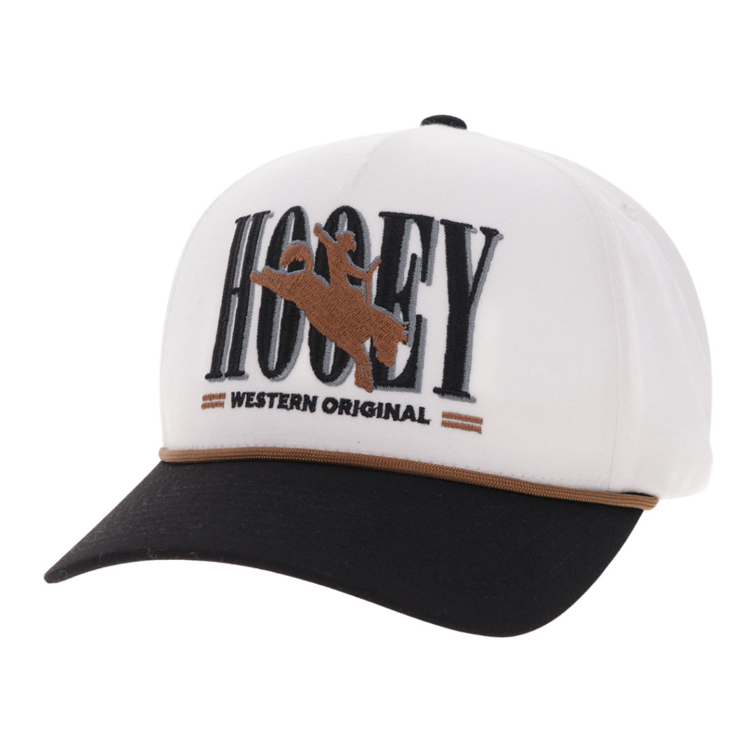 Hooey "Wild Ride" White & Black Trucker Cap 2669T-WHBK