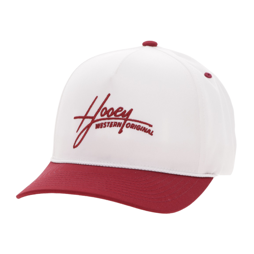 Hooey "Mark Out" White & Maroon Trucker Cap 2601T-WHMA