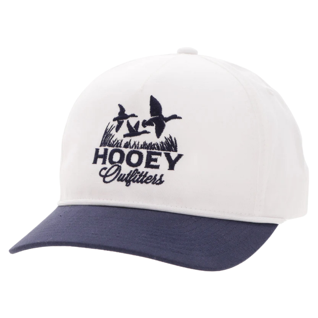 Hooey 'Decoy' White & Navy Blue Trucker Cap 6030T-WHNV