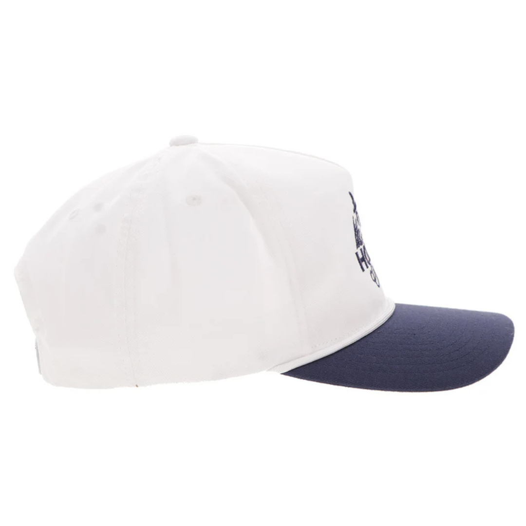 Hooey 'Decoy' White & Navy Blue Trucker Cap 6030T-WHNV