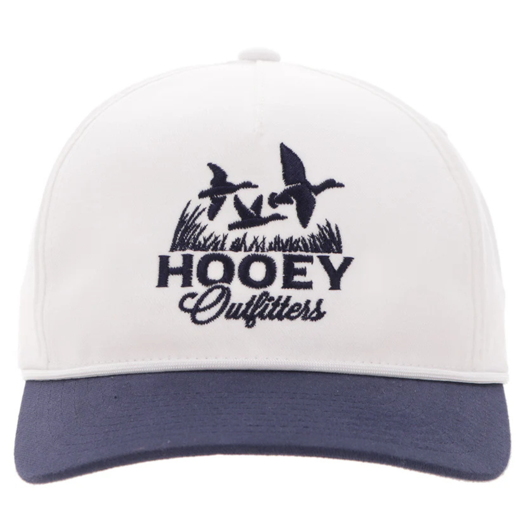 Hooey 'Decoy' White & Navy Blue Trucker Cap 6030T-WHNV