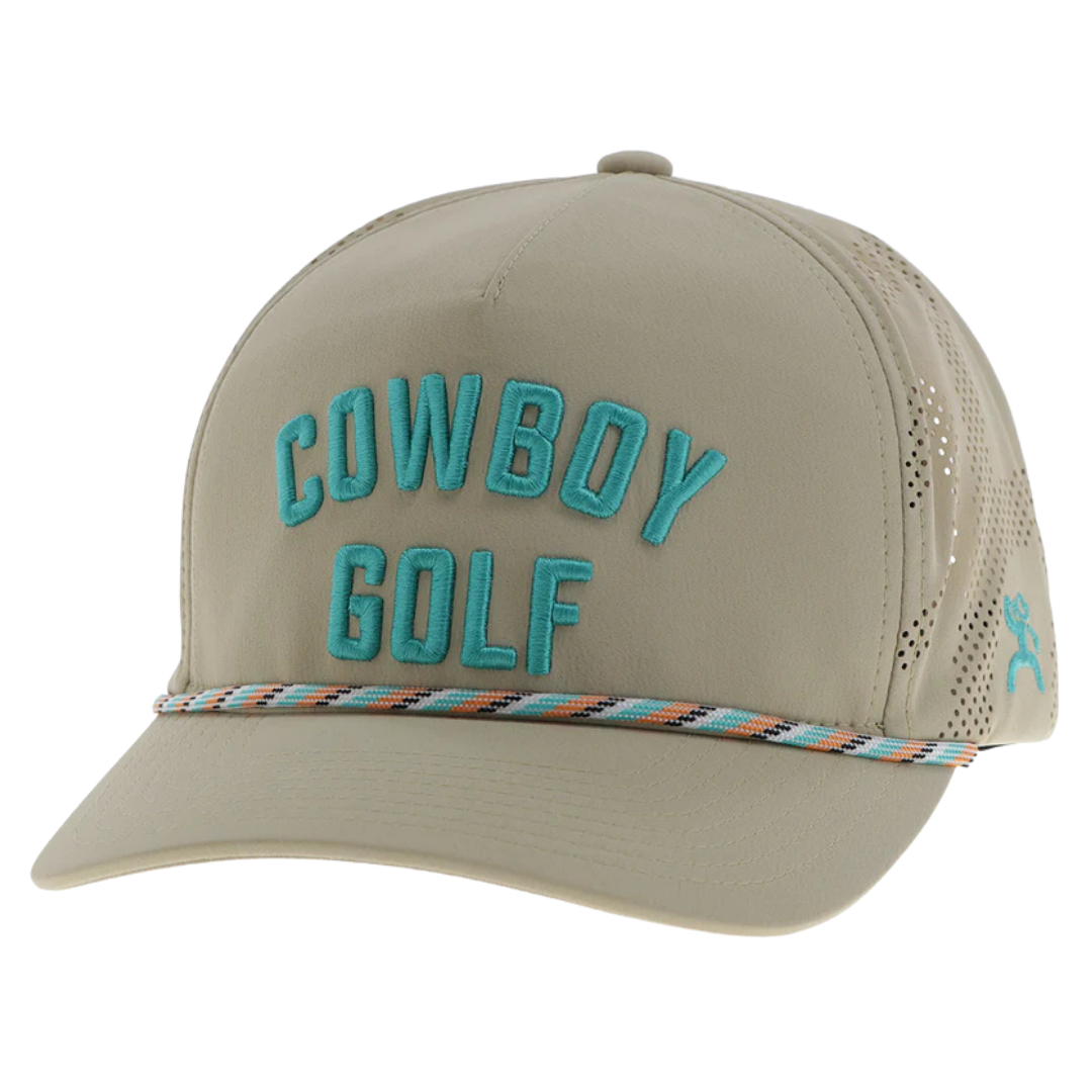 Hooey 'Cowboy Golf' Tan & Teal Trucker Cap 2516T-TN