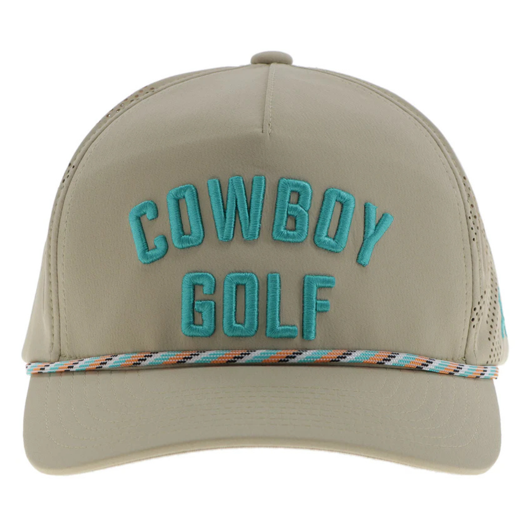 Hooey 'Cowboy Golf' Tan & Teal Trucker Cap 2516T-TN