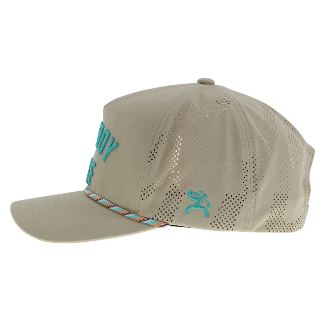 Hooey 'Cowboy Golf' Tan & Teal Trucker Cap 2516T-TN