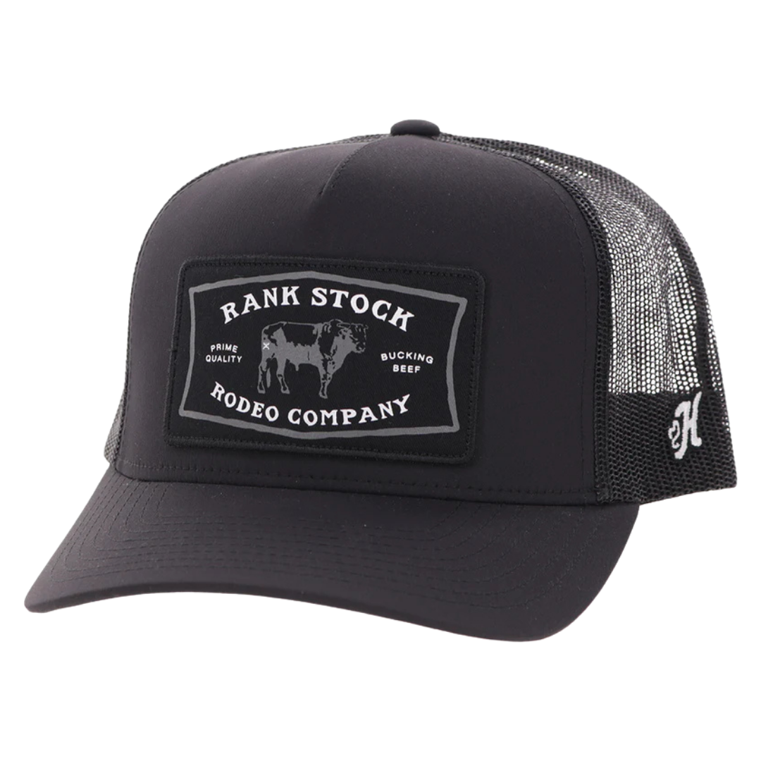 Hooey "Rank Stock" Black Trucker Cap 2661T-BK