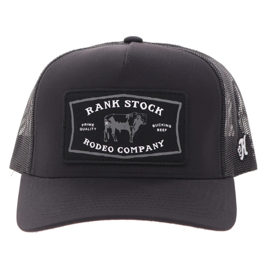 Hooey "Rank Stock" Black Trucker Cap 2661T-BK