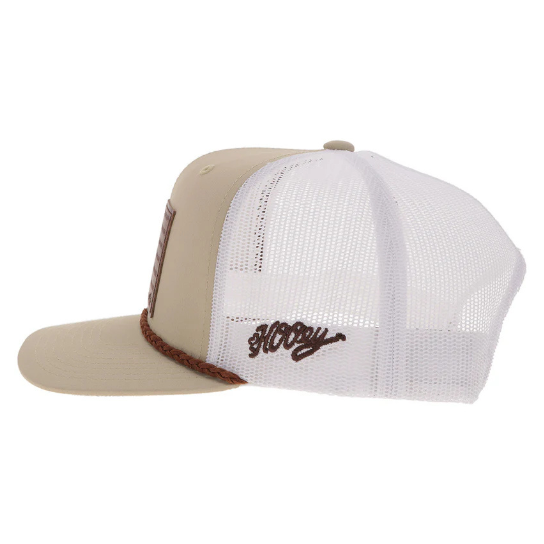 Hooey "Liberty Roper" Tan & White Trucker Cap 2610T-TNWH