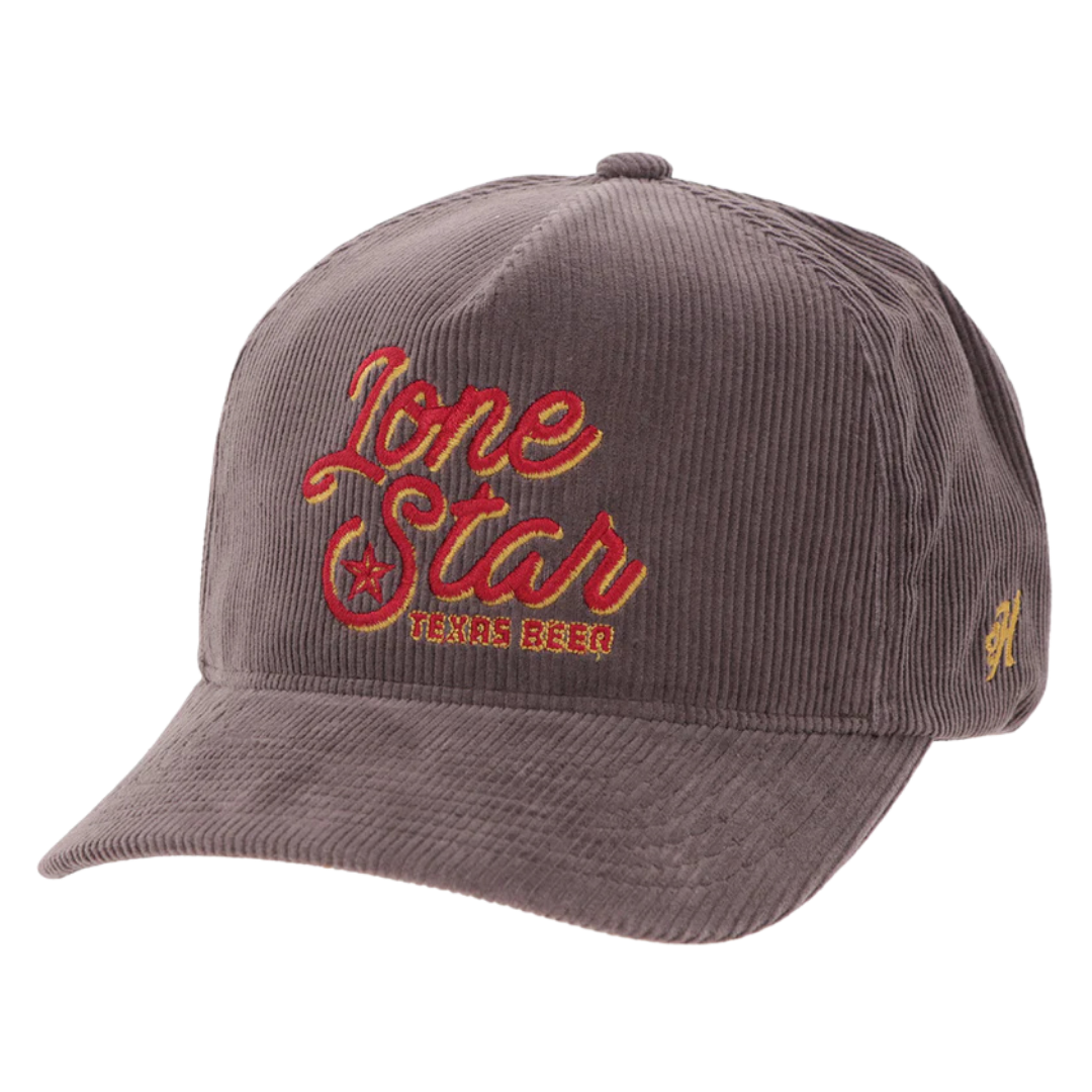 Hooey "Lone Star" Grey Corduroy Trucker Cap LS031T-GY