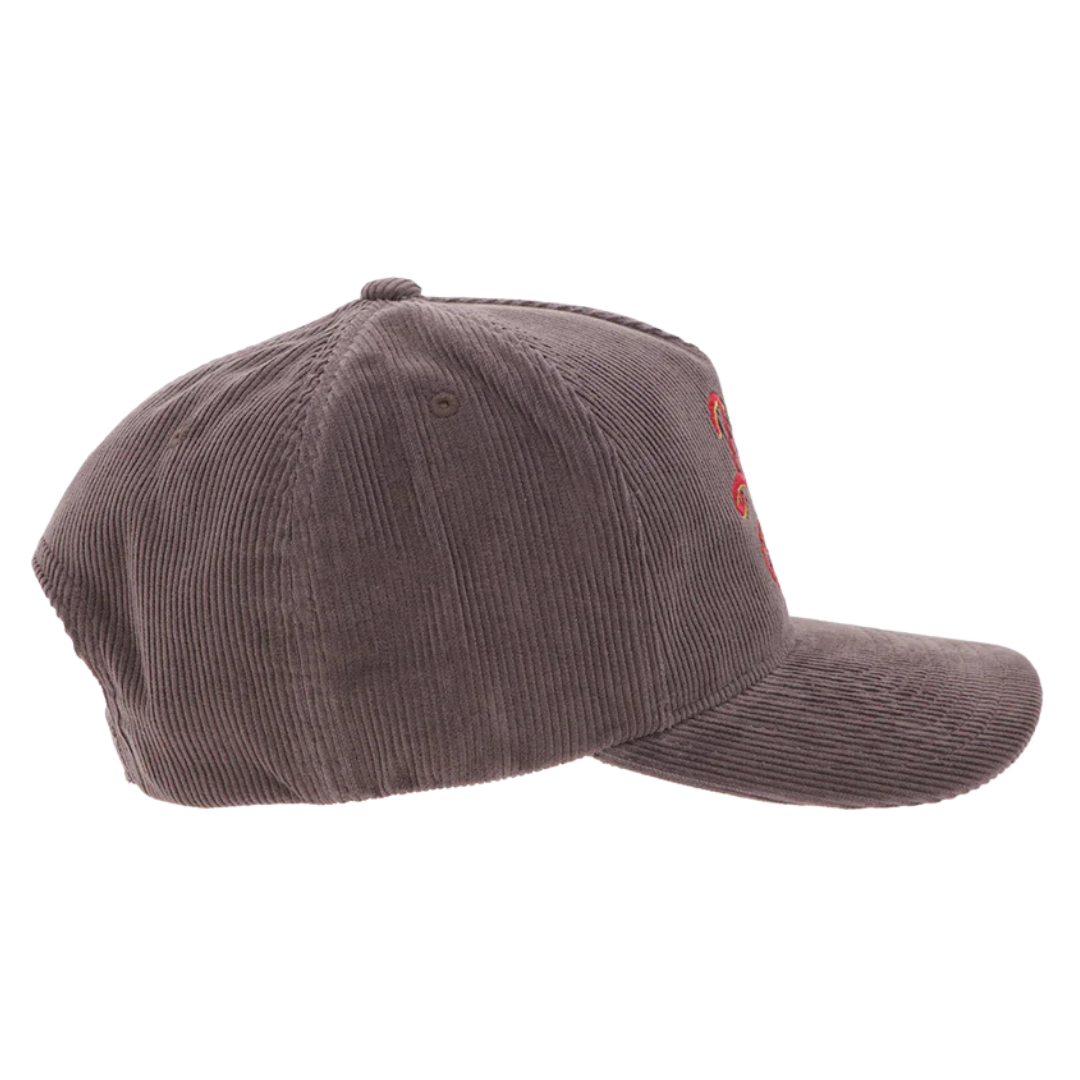 Hooey "Lone Star" Grey Corduroy Trucker Cap LS031T-GY