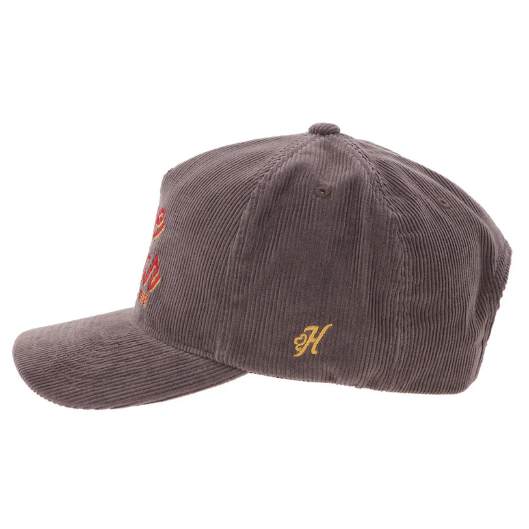 Hooey "Lone Star" Grey Corduroy Trucker Cap LS031T-GY