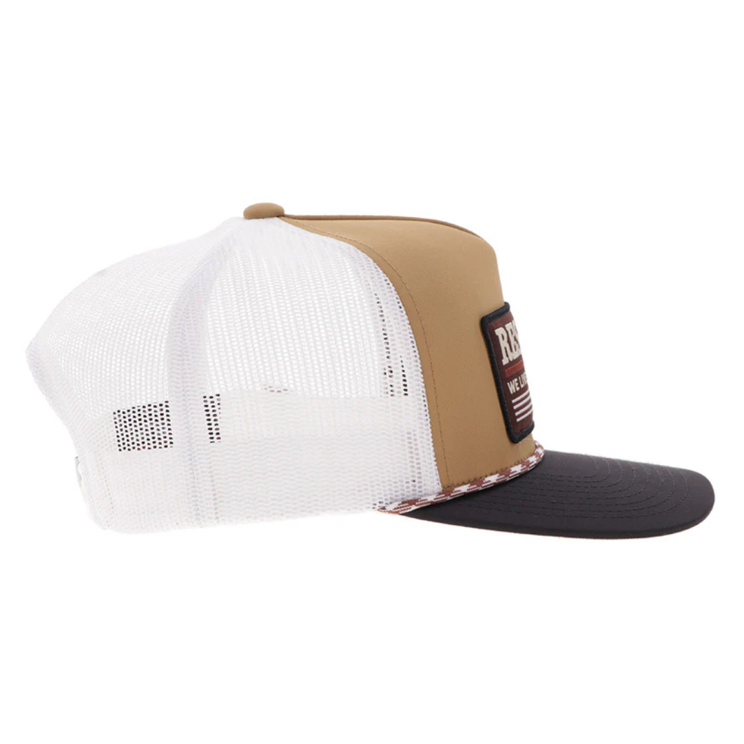 Hooey "Resistol" Tan & White Logo Patch Trucker Cap 2552T-TNWH