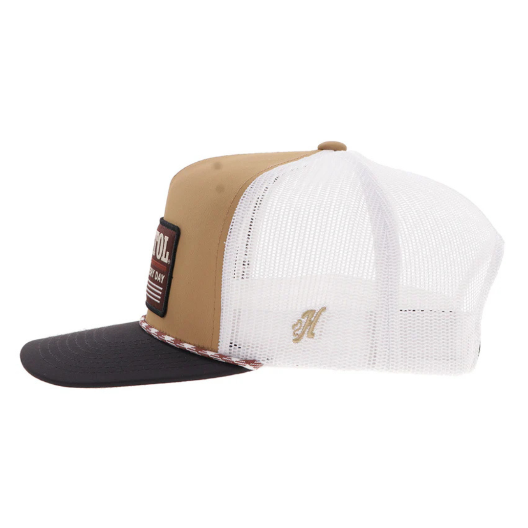 Hooey "Resistol" Tan & White Logo Patch Trucker Cap 2552T-TNWH