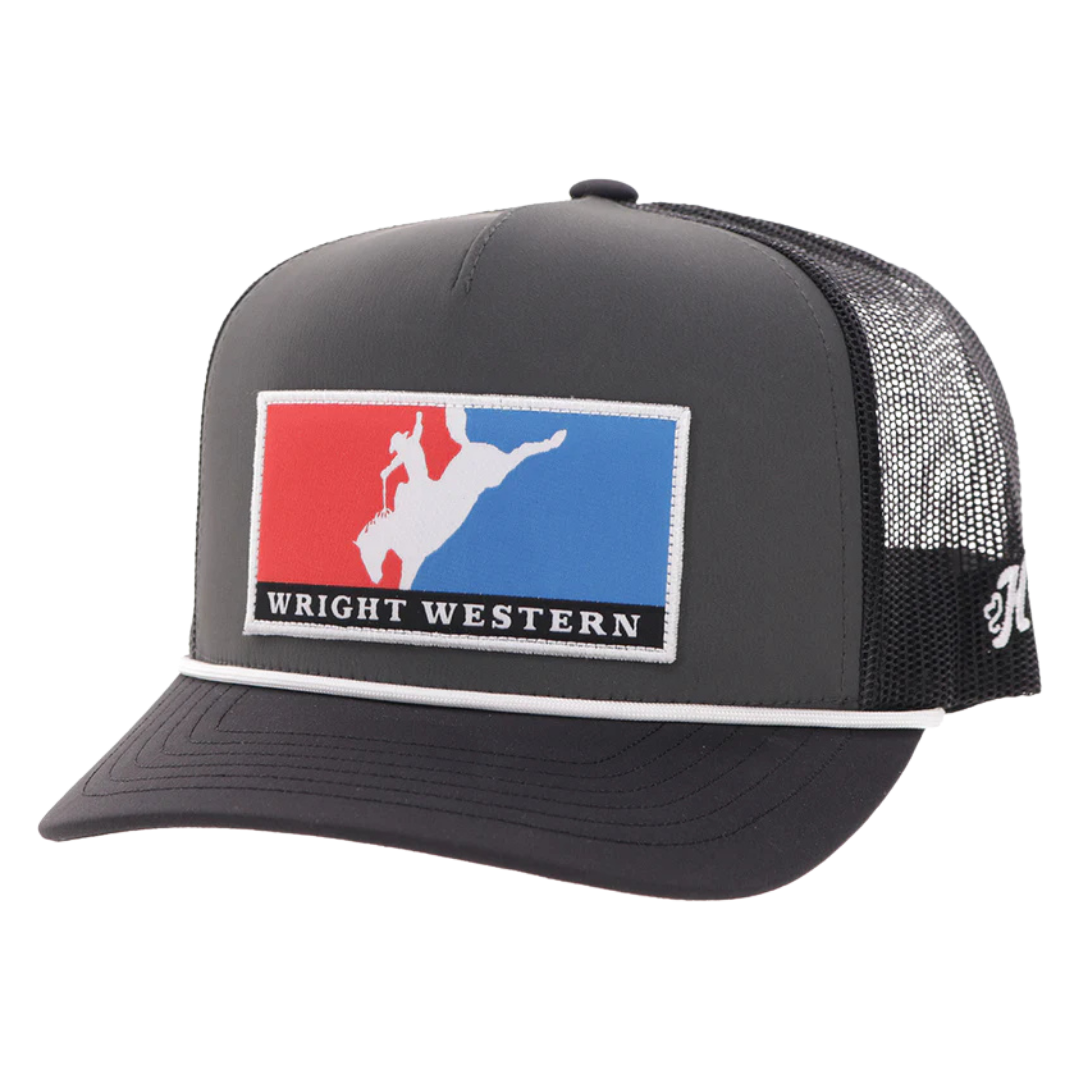 Hooey Wright Western Charcoal & Black Trucker Cap WB022