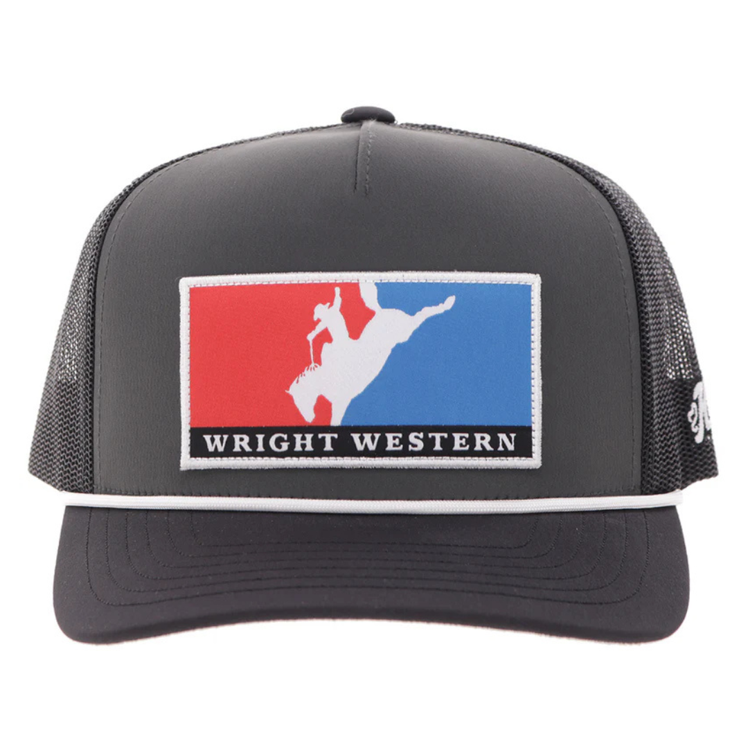 Hooey Wright Western Charcoal & Black Trucker Cap WB022