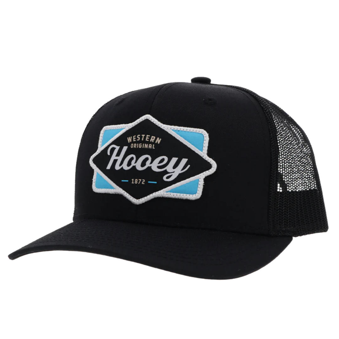Hooey "Diamond" Black & Blue Trucker Cap 2322T-BK