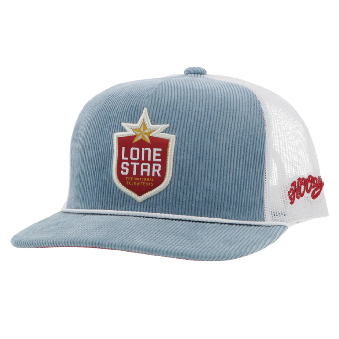 Hooey "Lone Star" Blue Corduroy & White Trucker Cap LS026T-BLWH