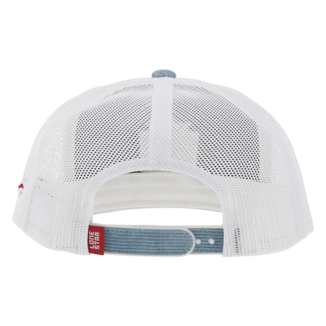 Hooey "Lone Star" Blue Corduroy & White Trucker Cap LS026T-BLWH
