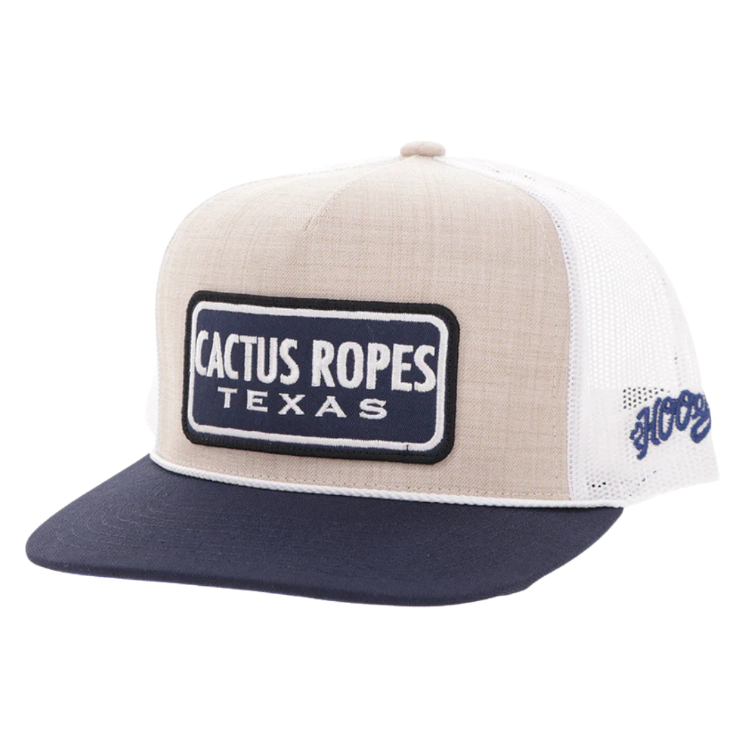 Hooey Cactus Ropes Cream & Blue Trucker Cap CR124