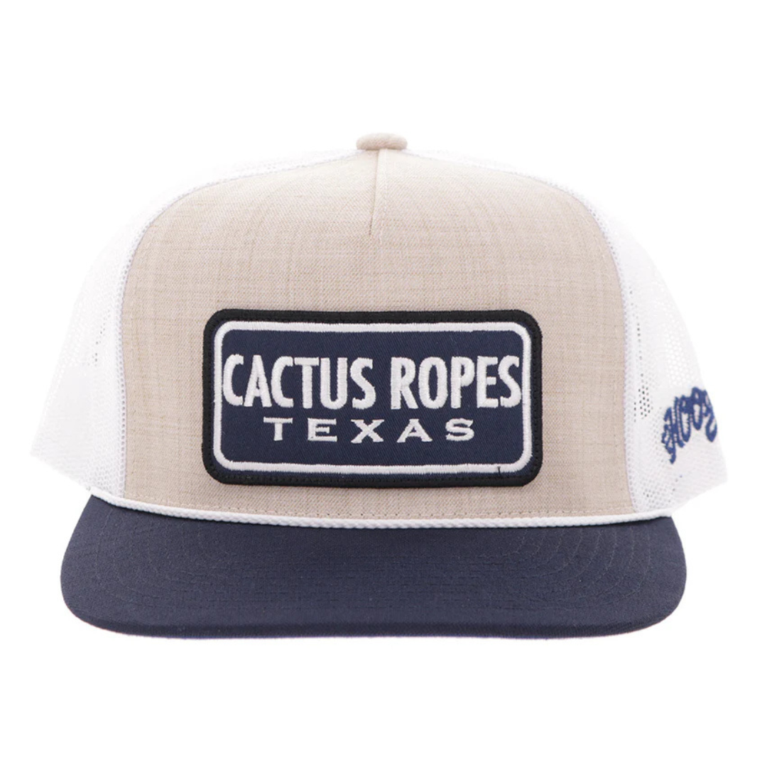 Hooey Cactus Ropes Cream & Blue Trucker Cap CR124