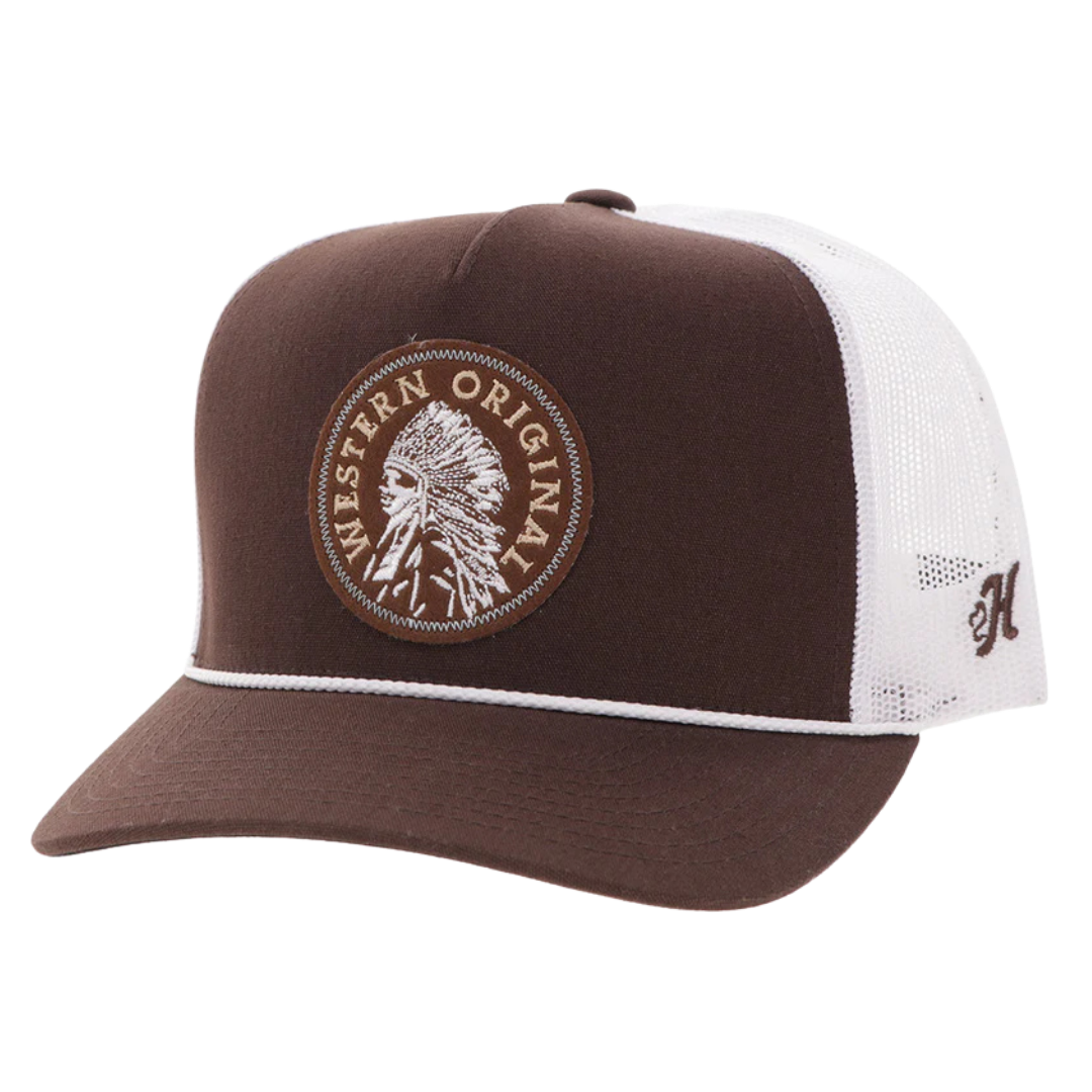 Hooey "Quanah" Brown & White Trucker Cap 2626T-BRWH