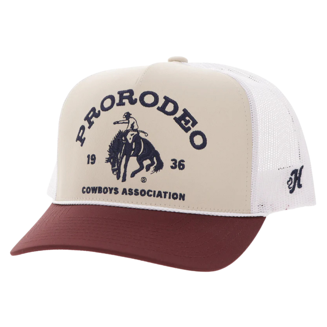 Hooey Prorodeo Tan & White Trucker Cap 2663T-TNWH