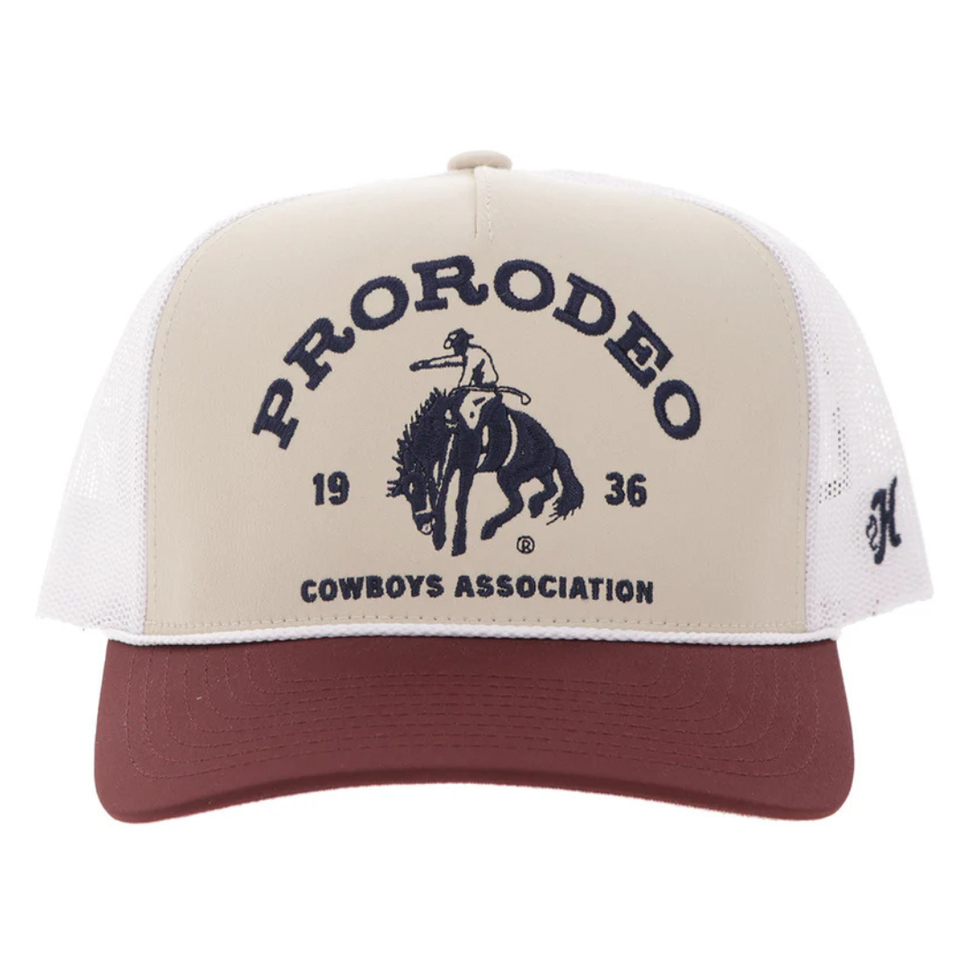 Hooey Prorodeo Tan & White Trucker Cap 2663T-TNWH