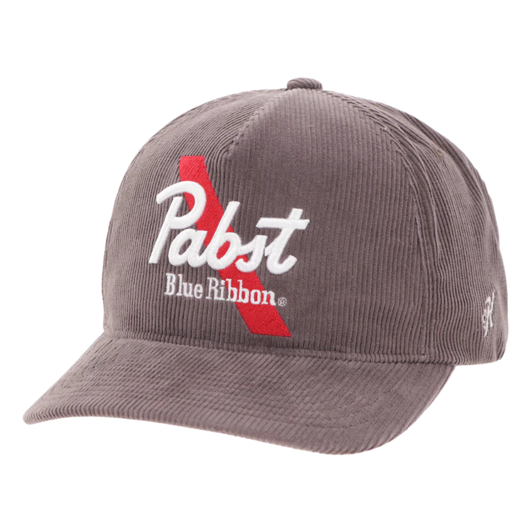 Hooey "Pabst Blue Ribbon" Grey Corduroy Trucker Cap 2675T-GY