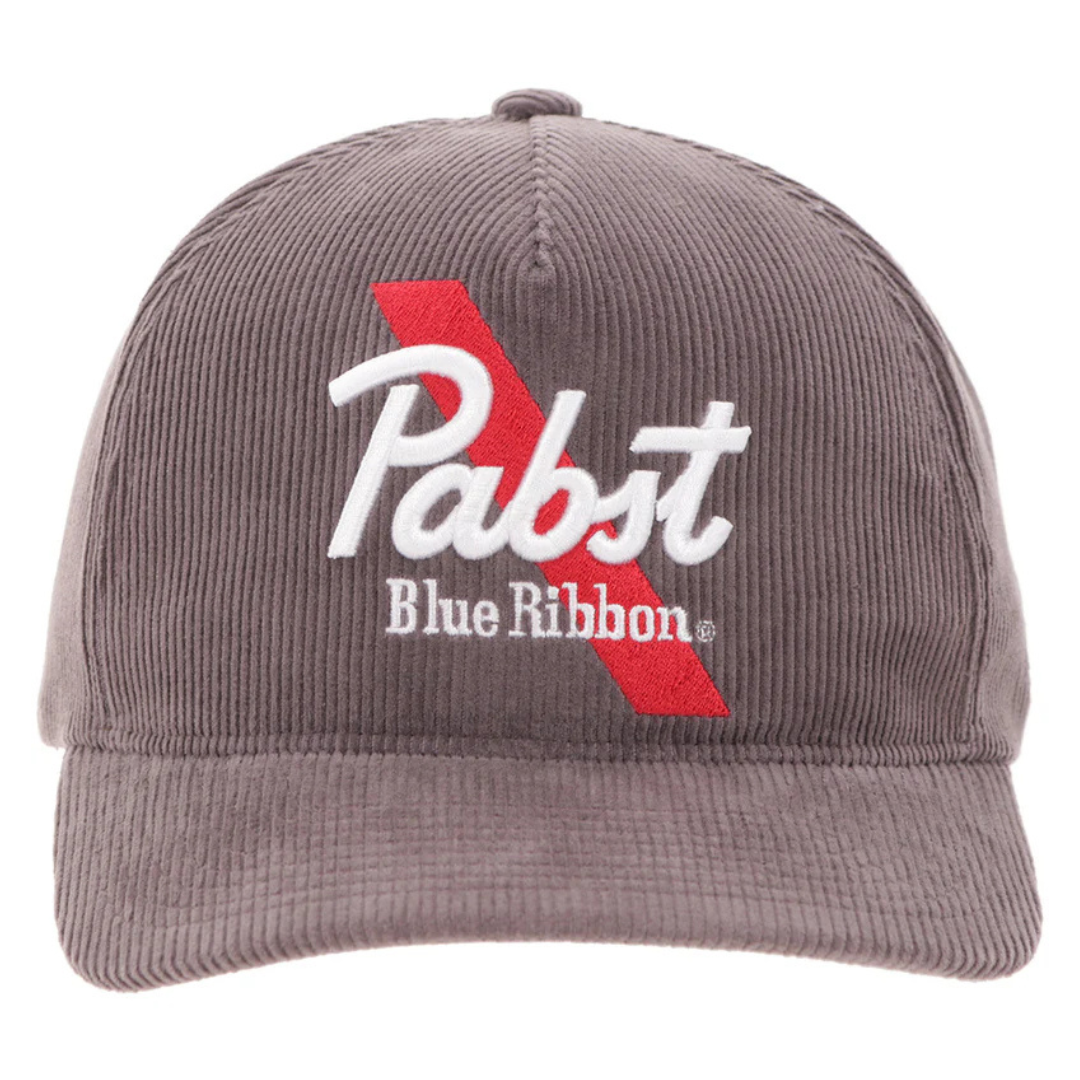 Hooey "Pabst Blue Ribbon" Grey Corduroy Trucker Cap 2675T-GY