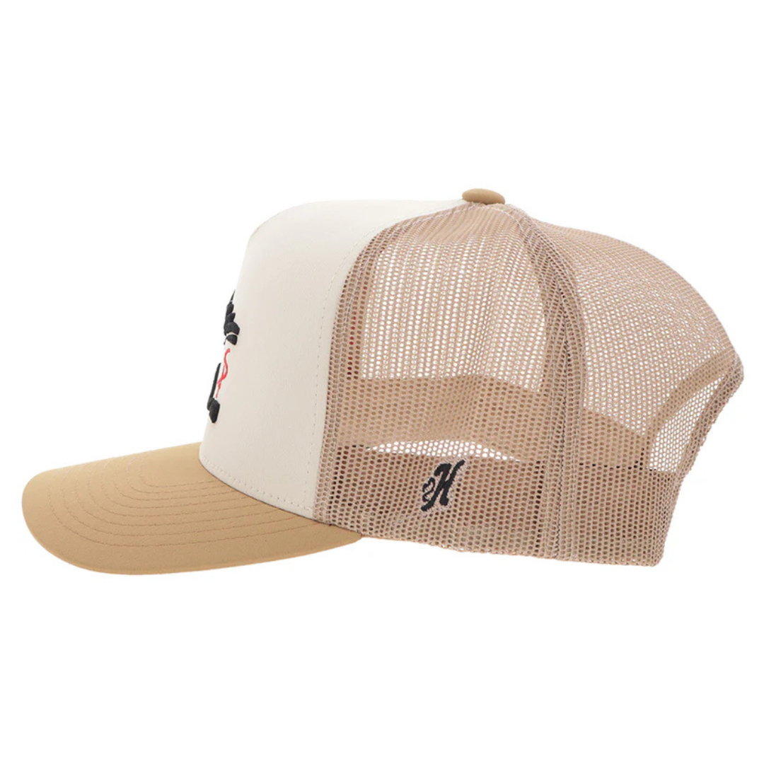 Hooey "Sniper Pig" Tan 6 Panel Trucker Cap SP2602T-TN