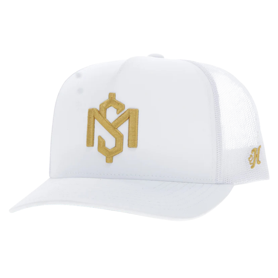 Hooey "Shad Money Mayfield" White & Gold Trucker Cap 2579T-WH