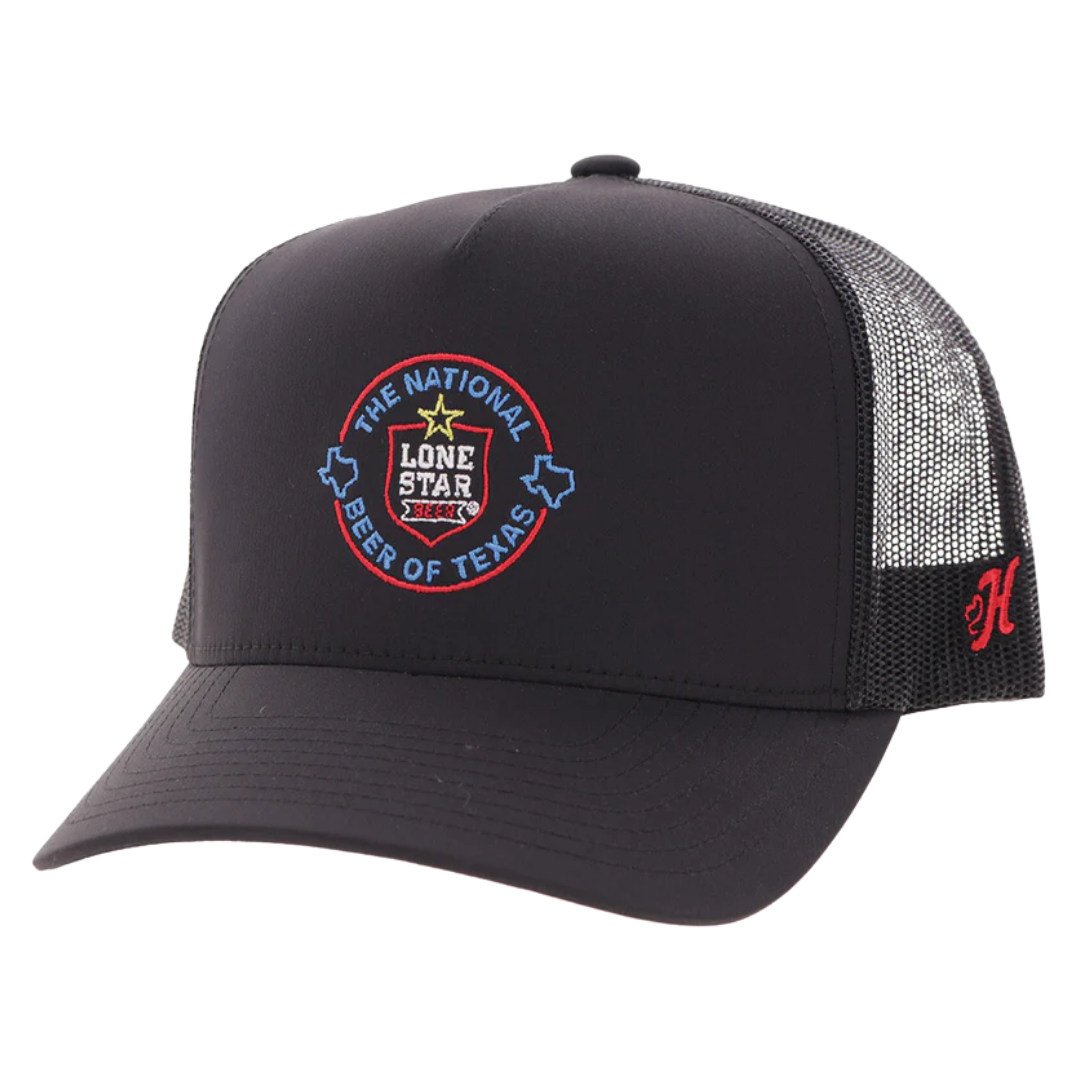 Hooey "Lone Star" Black Circle Patch Trucker Cap LS031T-BK