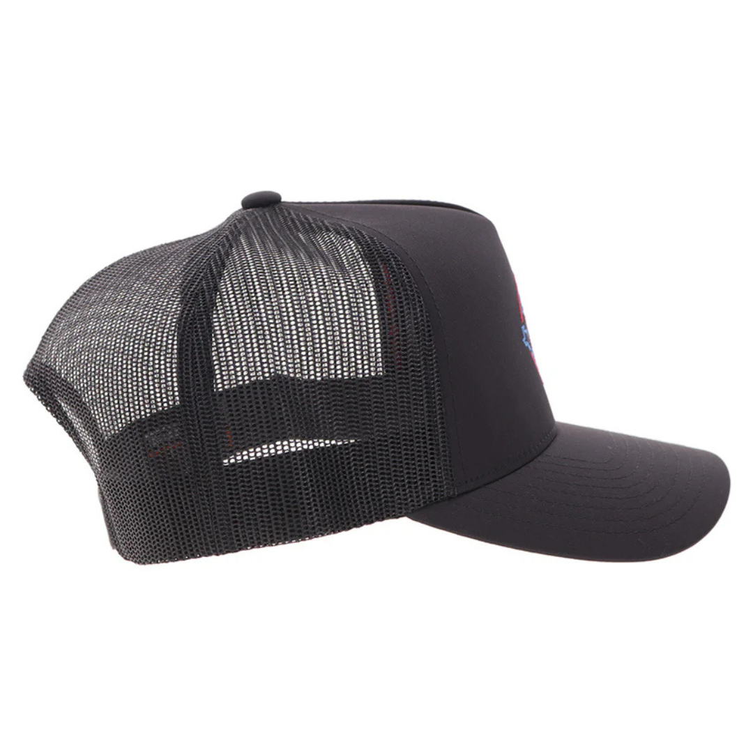 Hooey "Lone Star" Black Circle Patch Trucker Cap LS031T-BK